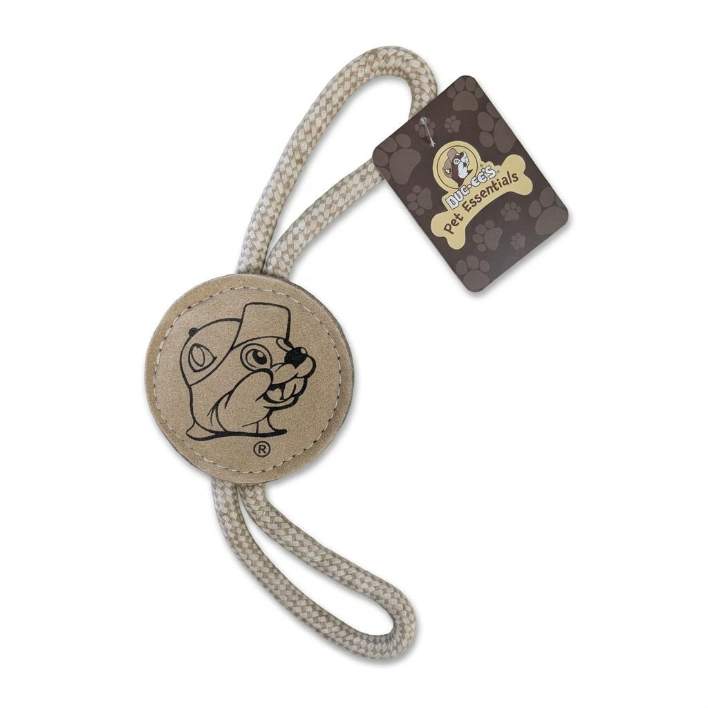 Buc-ee's natural dog toy disc
