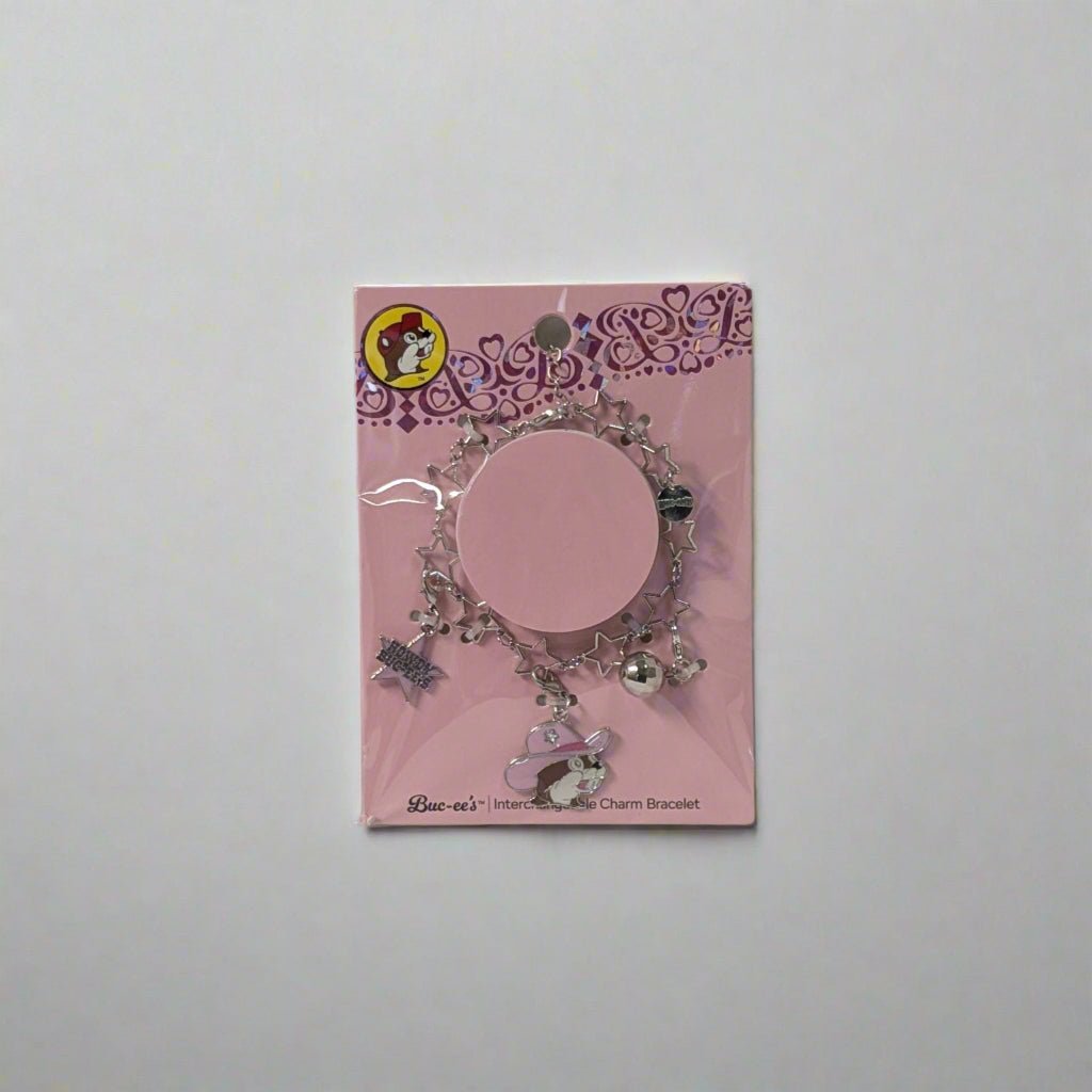 Buc-ee's pink cowboy interchangeable charm bracelet