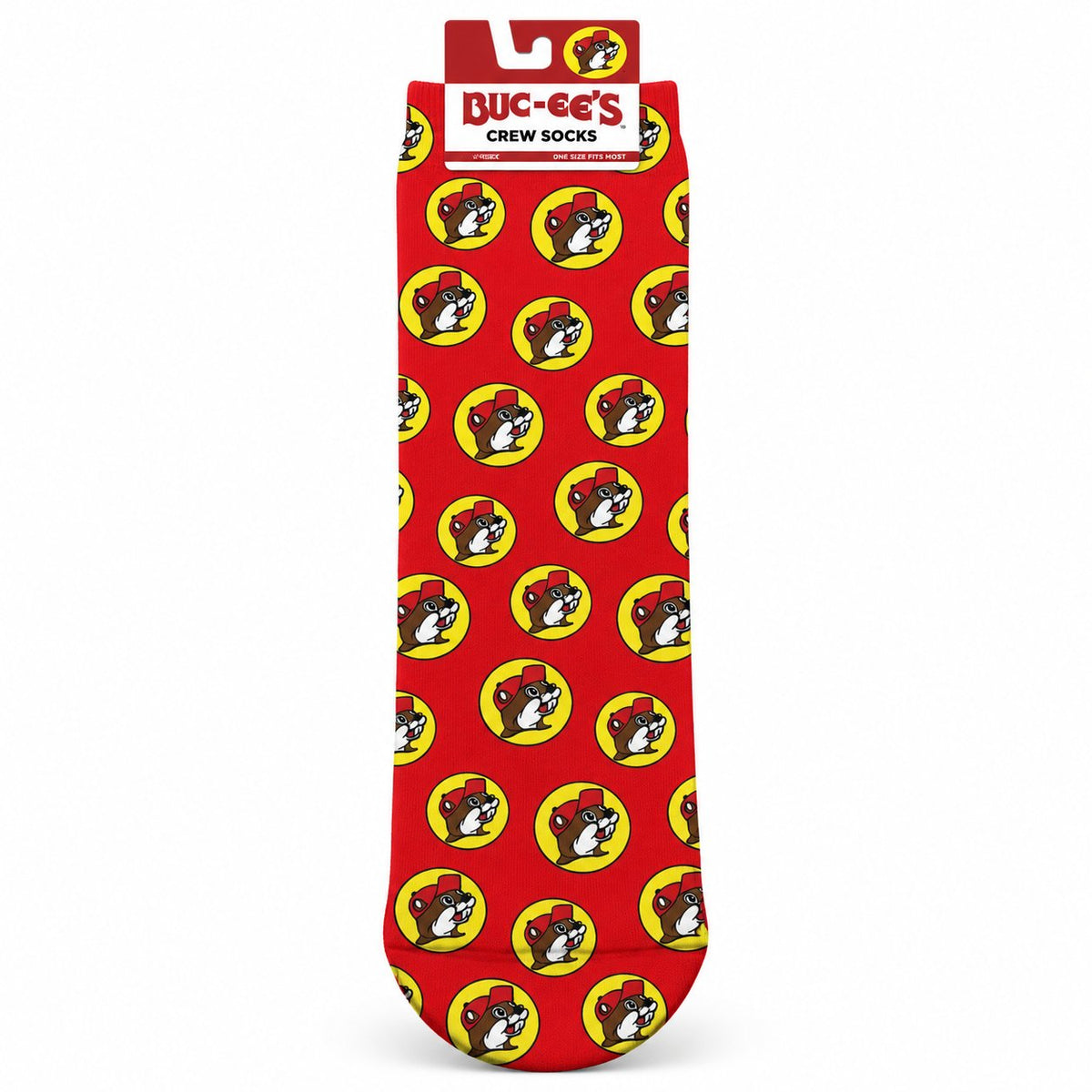 Buc-ee's red logos socks