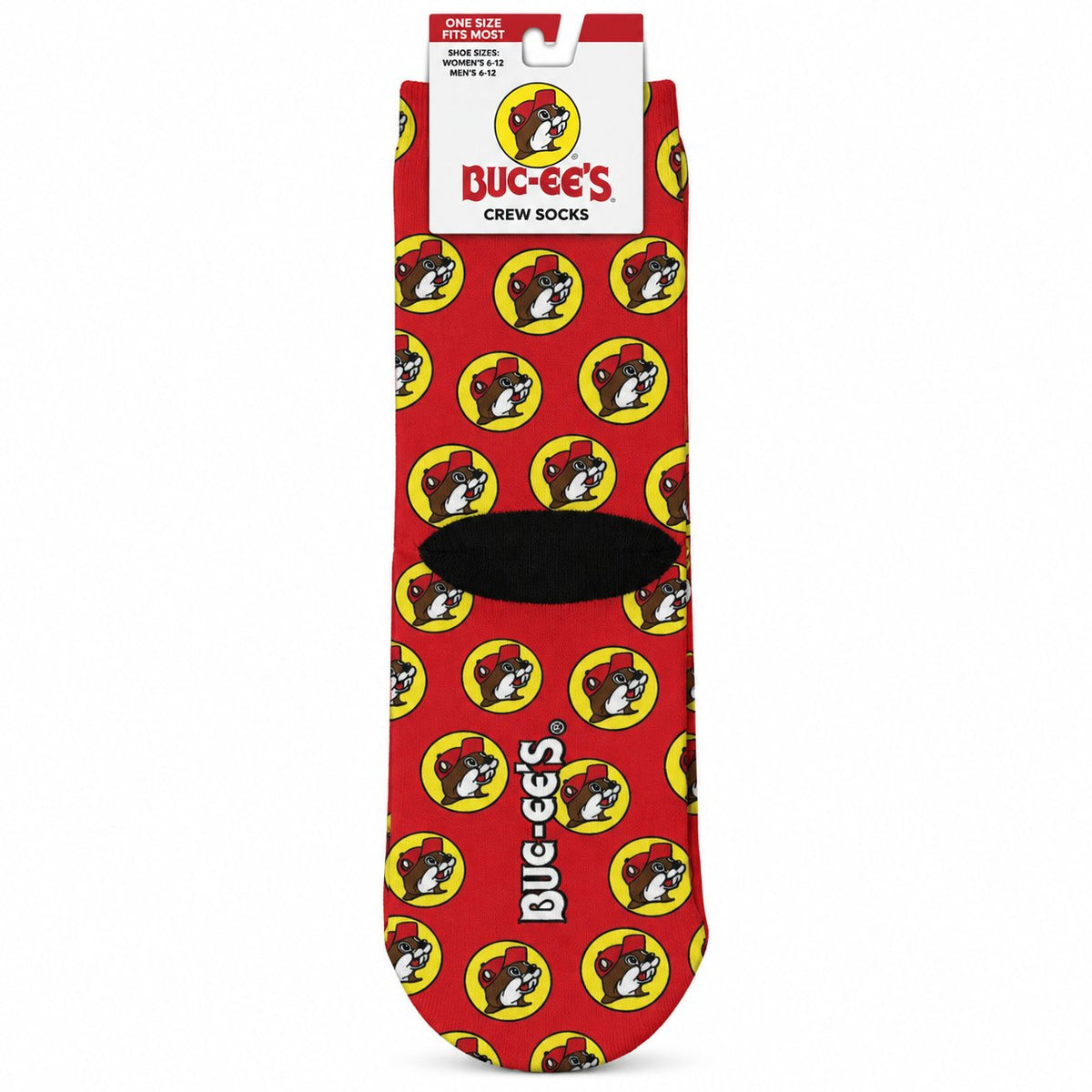 Buc-ee's red logos socks