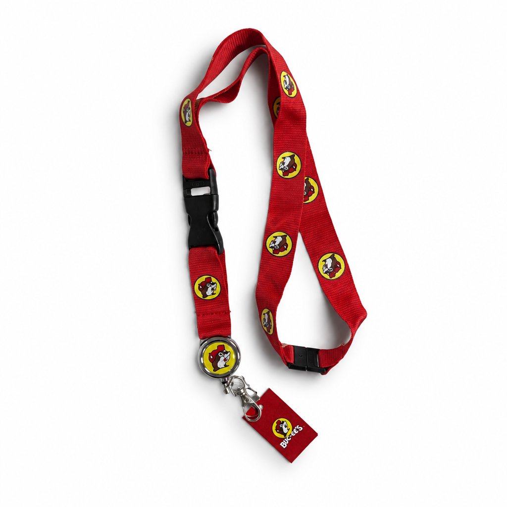 Buc-ee's red retractable lanyard