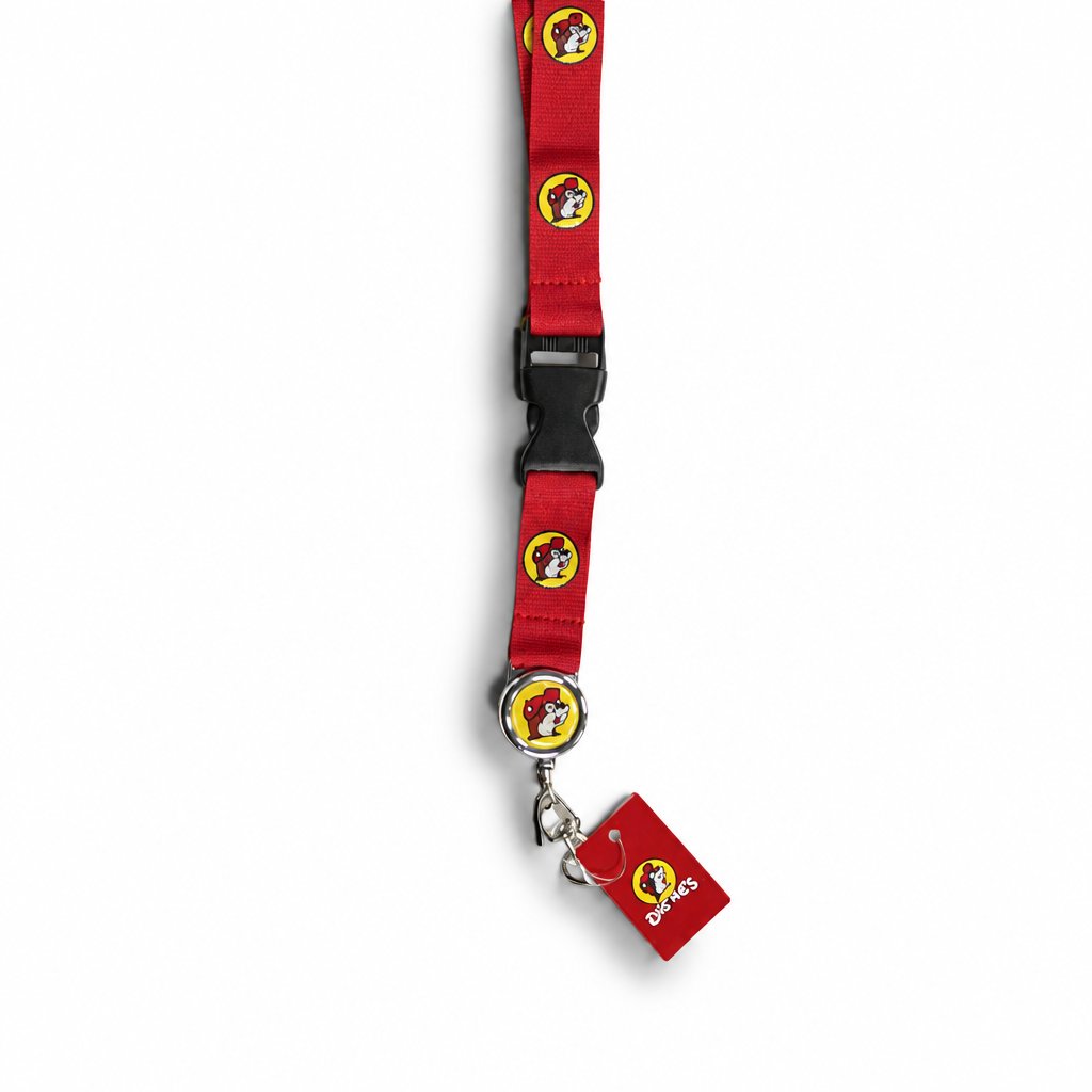 Buc-ee's red retractable lanyard