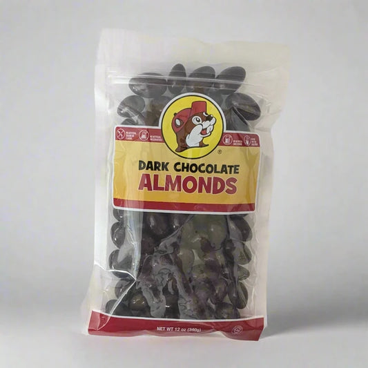 Buc-ee's Dark Chocolate Almonds, 12 oz