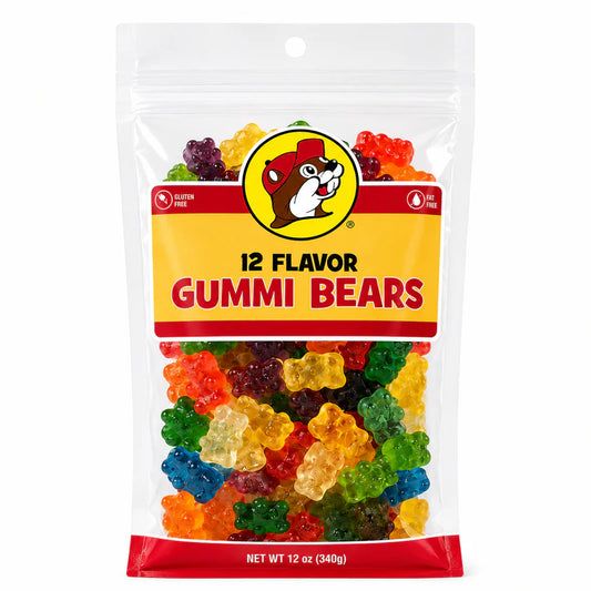 Buc-ee's 12 Flavor Gummi Bears, 12 oz