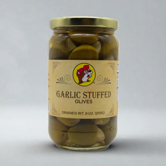 Buc-ee's Garlic Stuffed Olives, 9 oz