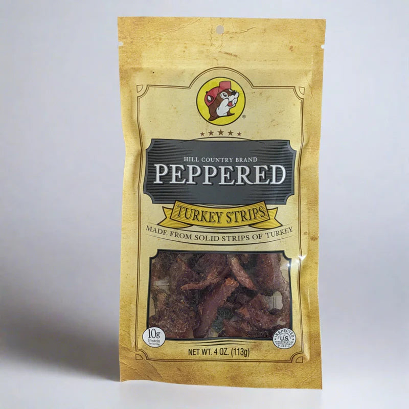 Buc-ee's Peppered Turkey Strips, 4 oz