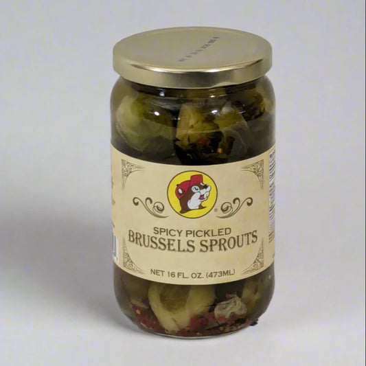 Buc-ee's Spicy Pickled Brussels Sprouts, 16 fl oz